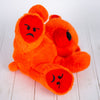 Angry bear is orange, Just like a fiery temper. But on the inside he’s full of love, And wants to be your helper. When you’re feeling angry, And all out of control. Just give this bear a great big squeeze, He will help calm down your soul. He’ll take all of your anger, But he won’t let it show. Apart from on his feet of course, The rest is all let go. ORANGE teddy bear, feeling angry, emotion, mental health awareness, plush, toy